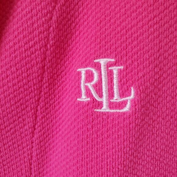 Lauren Ralph Lauren Robe Womens S Pink Waffle Weave Pockets Belt Bathrobe LRL - Picture 7 of 15